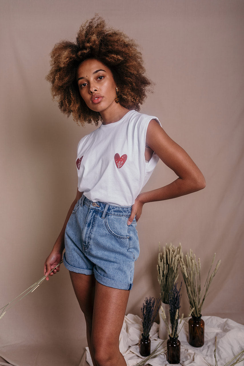 Olympe Hearts T-shirt - White