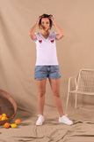 Cathy Hearts T-shirt - White
