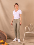 Tee-shirt Cathy La vie en vert - Blanc