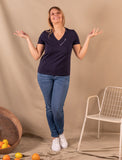 Tee-shirt Cathy La vie en vert - Marine